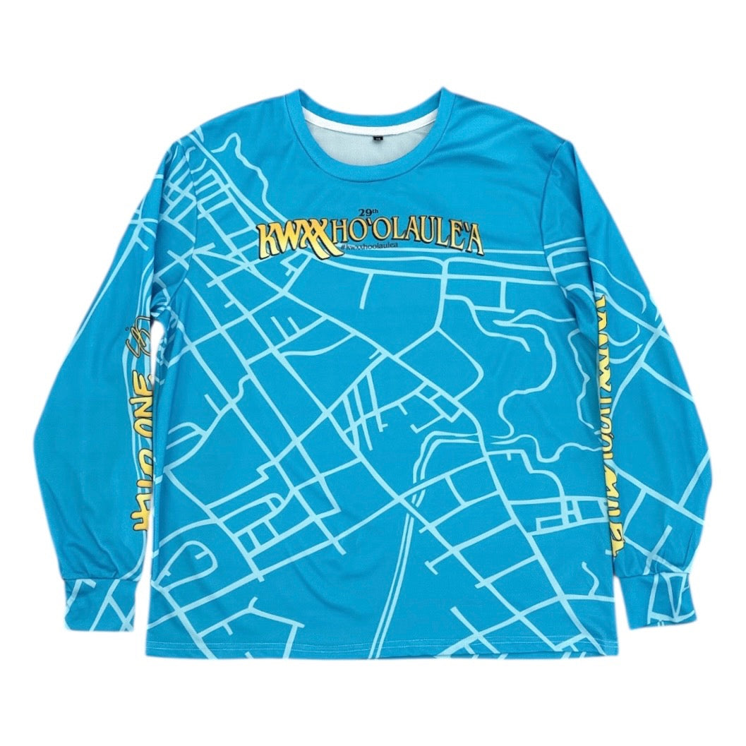 Sig Zane x KWXX Ho'olaule'a Hilo One - Blue Long Sleeve
