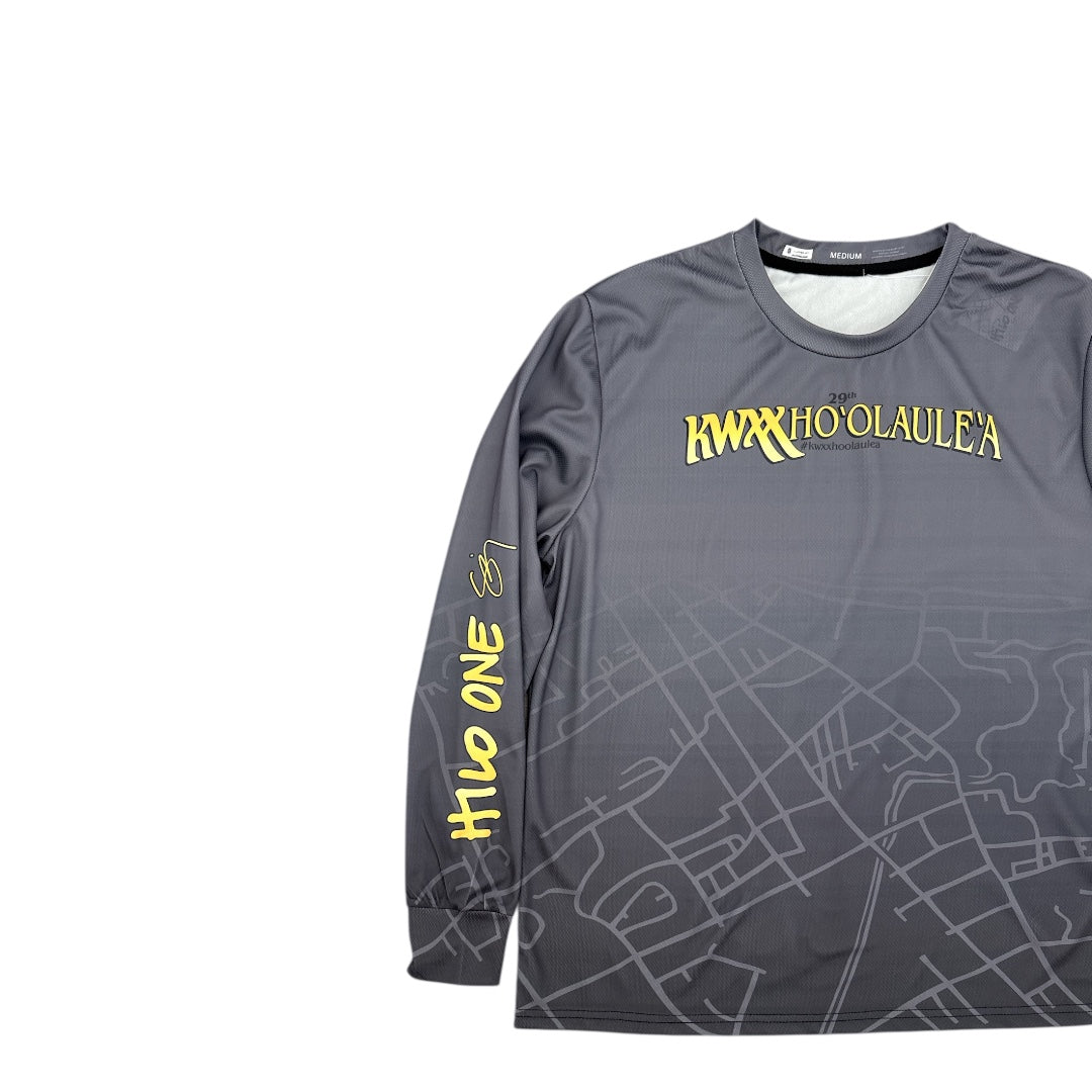 Sig Zane x KWXX Ho'olaule'a Hilo One - Black/Gray Gradient Long Sleeve